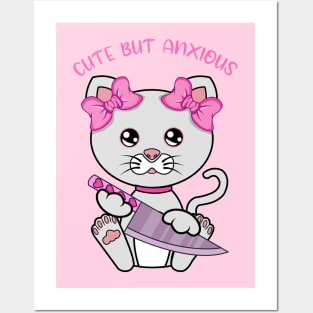 Cute bur anxious, cute cat Posters and Art